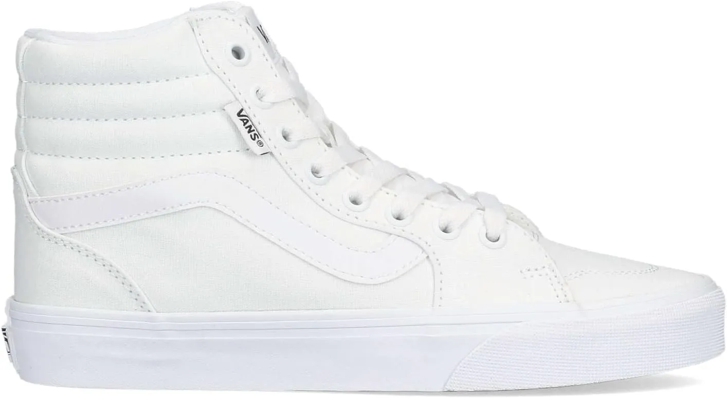 Vans Women's Filmore Shoe | Hi-Top Fashion Sneakers, Footwear for Work, Walking & Casual Wear, (Canvas) White/White, 9.5