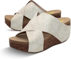 VOLATILE Women's Firefly Wedge Sandal, Gold, 10