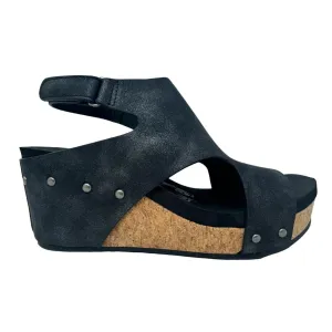 Wally Wedge Sandal in Black by Very G