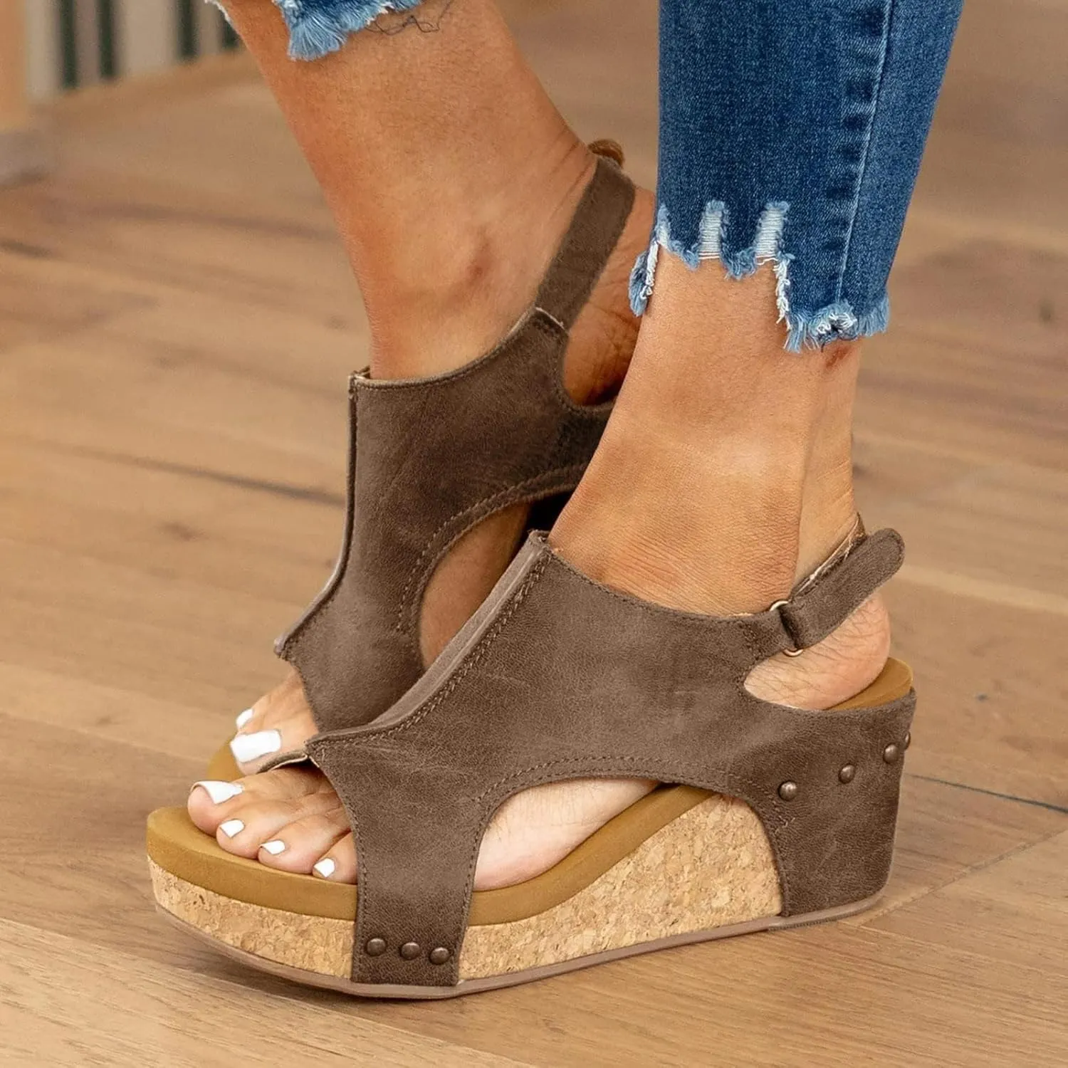 Wedge Sandals for Women 2025 New Platform Ankle Strap Open Toe Espadrilles Wedge Heels Sandals Comfortable Dressy Casual Boho Summer Beach Vacation Ladies Shoes