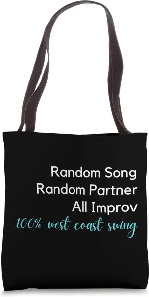 West Coast Swing Dancing Shoe WCS Dancer Tote Bag