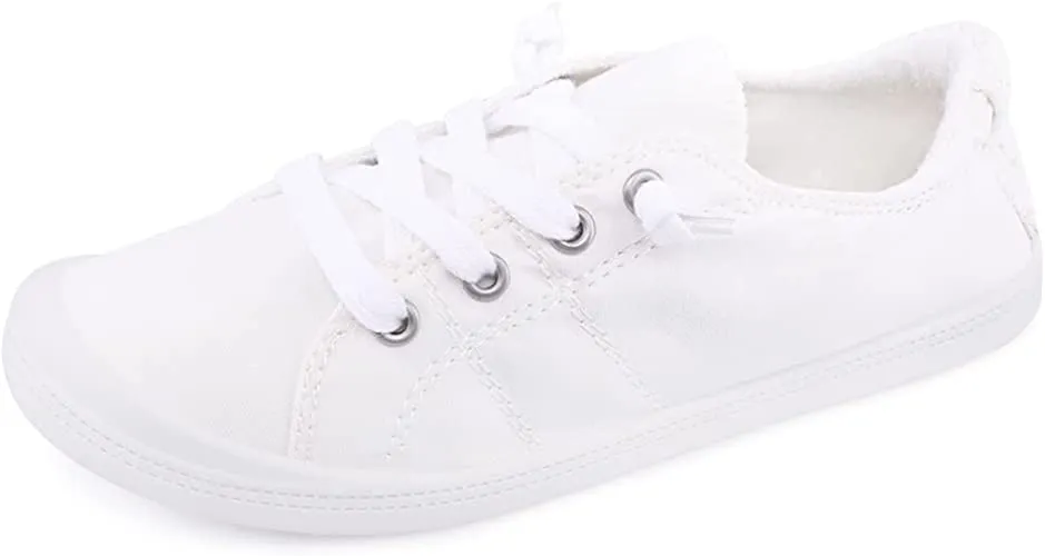 White Slide Canvas Sneakers