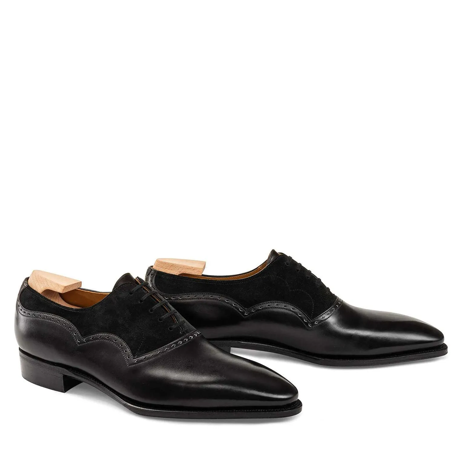 WILFRID CALF AND SUEDE CALF LEATHER BLACK