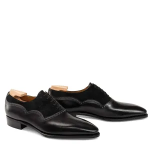 WILFRID CALF AND SUEDE CALF LEATHER BLACK