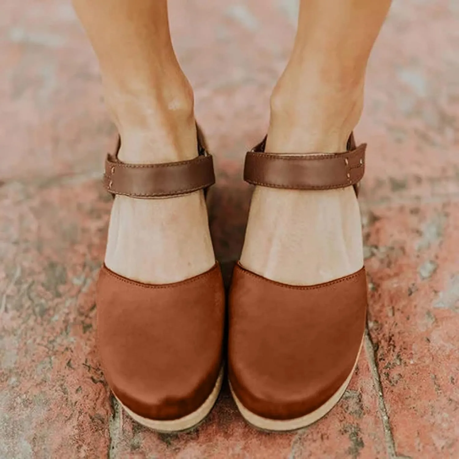 Women Sandals Wedge Low Heel Roman Wedge Ladies Fashion Elastic Strap Carved Breathable Shoes Thick Soled Wedges Casual Sandals Women Shoes Size 12 Wide Sandals (Brown, 7.5)