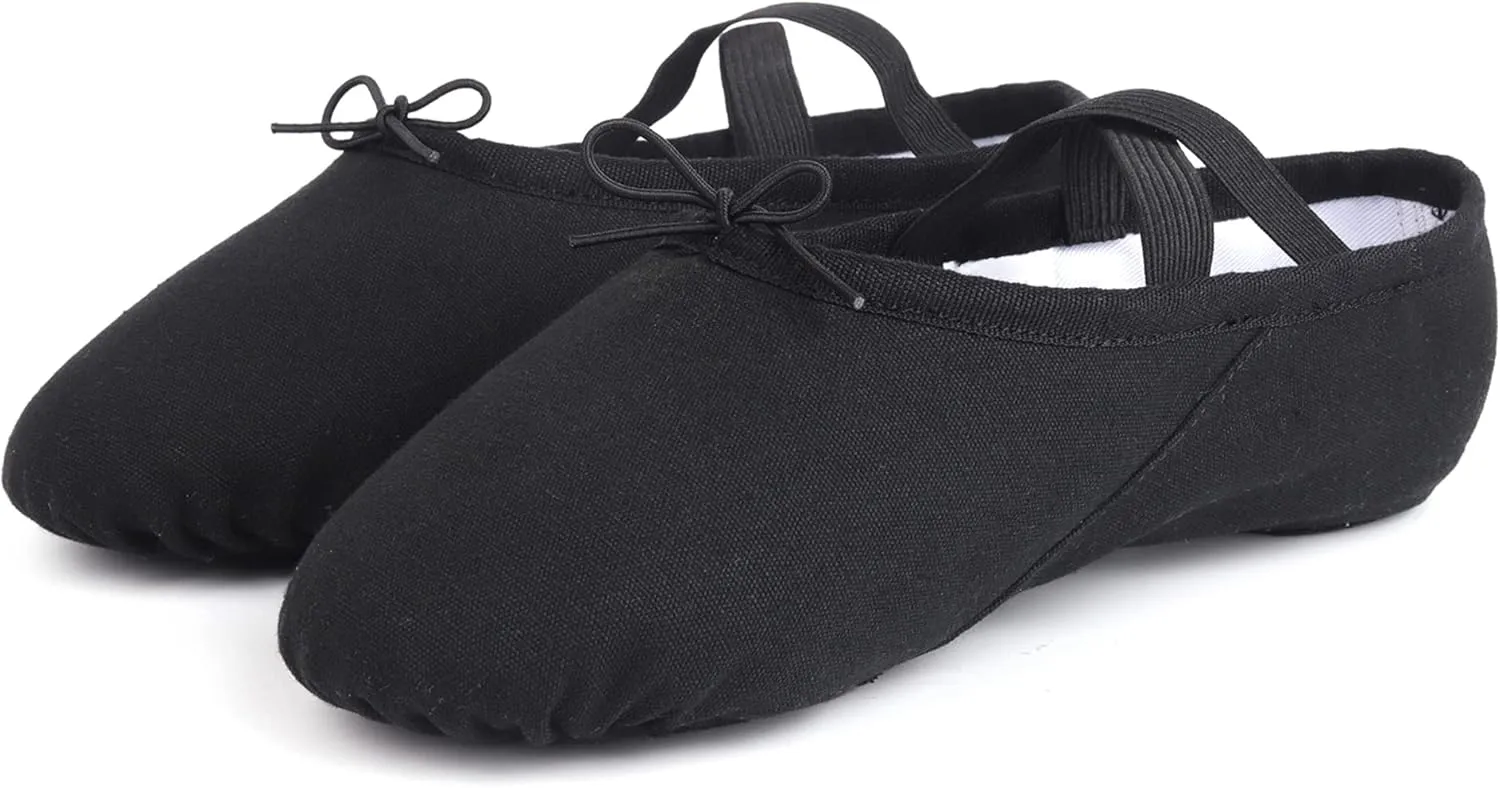 Women's Ballet Shoes Canvas Dance Slippers Yoga Practice Shoes for Girls/Adults