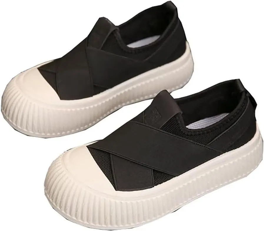 Women's Canvas Shoes Slip Shoes Cloud Slides Shoes Thick Bottom Shoes Board Shoes Walking Shoes Road Shoes Running Shoes Biscuit Shoes Flat One Stirrup Shoes Foam Household Shoes