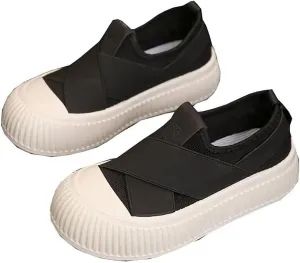 Women's Canvas Shoes Slip Shoes Cloud Slides Shoes Thick Bottom Shoes Board Shoes Walking Shoes Road Shoes Running Shoes Biscuit Shoes Flat One Stirrup Shoes Foam Household Shoes