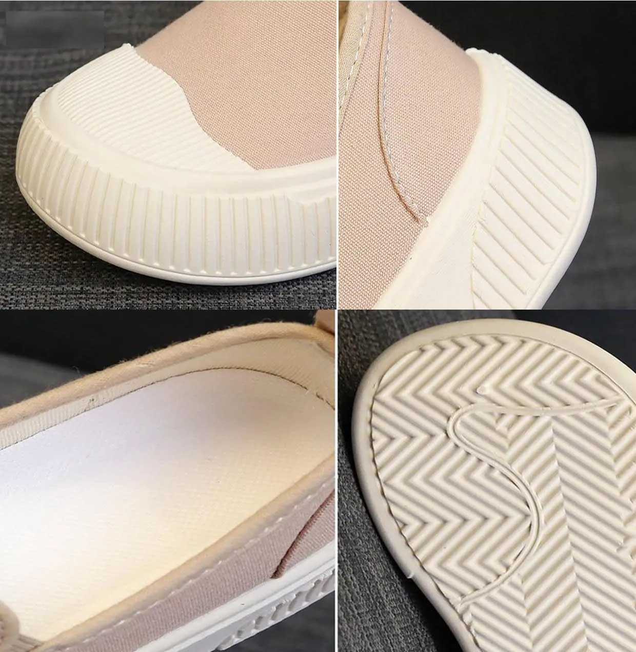 Women's Canvas Shoes Slip Shoes Cloud Slides Shoes Thick Bottom Shoes Board Shoes Walking Shoes Road Shoes Running Shoes Biscuit Shoes Flat One Stirrup Shoes Foam Household Shoes