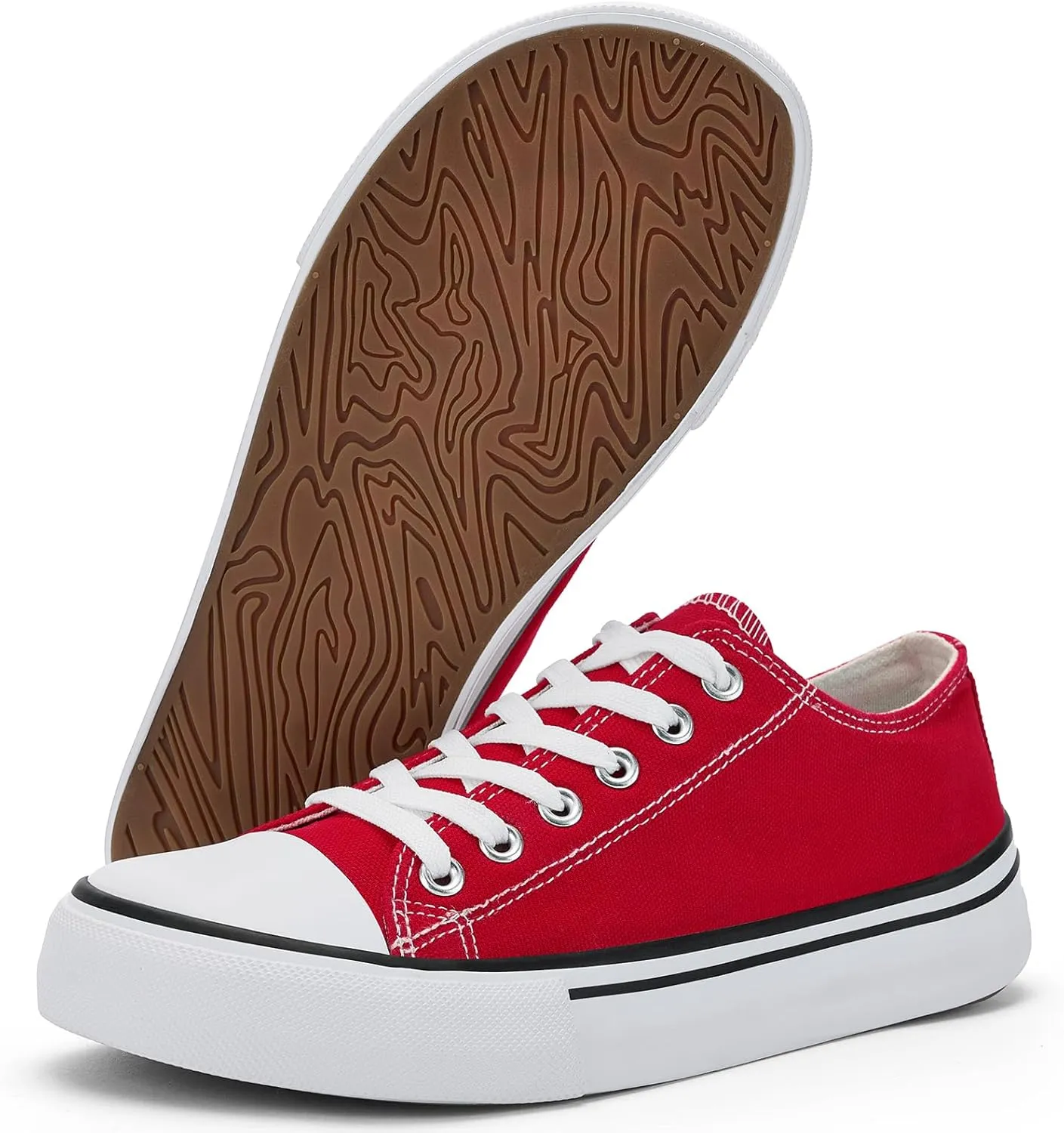Women's Canvas Tennis Casual Walking for Women Fashion Sneaker Wide Toe Shoes