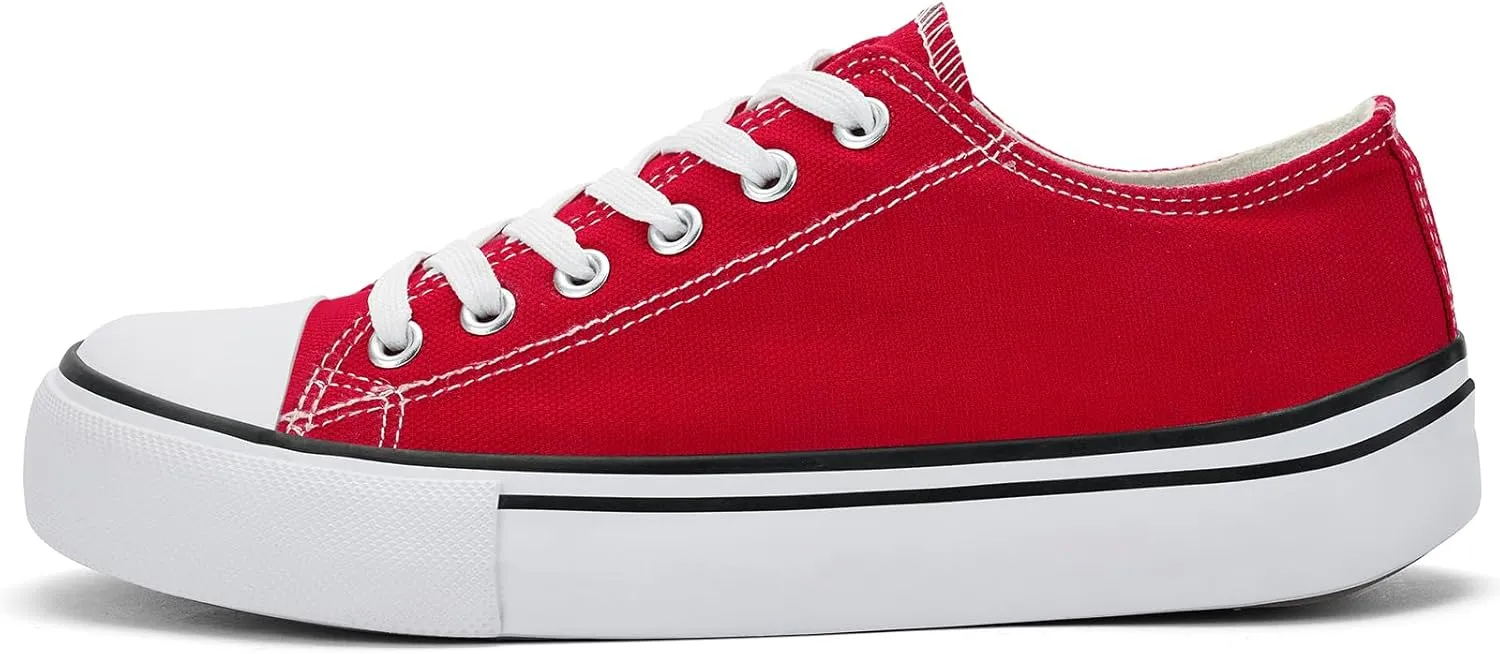 Women's Canvas Tennis Casual Walking for Women Fashion Sneaker Wide Toe Shoes