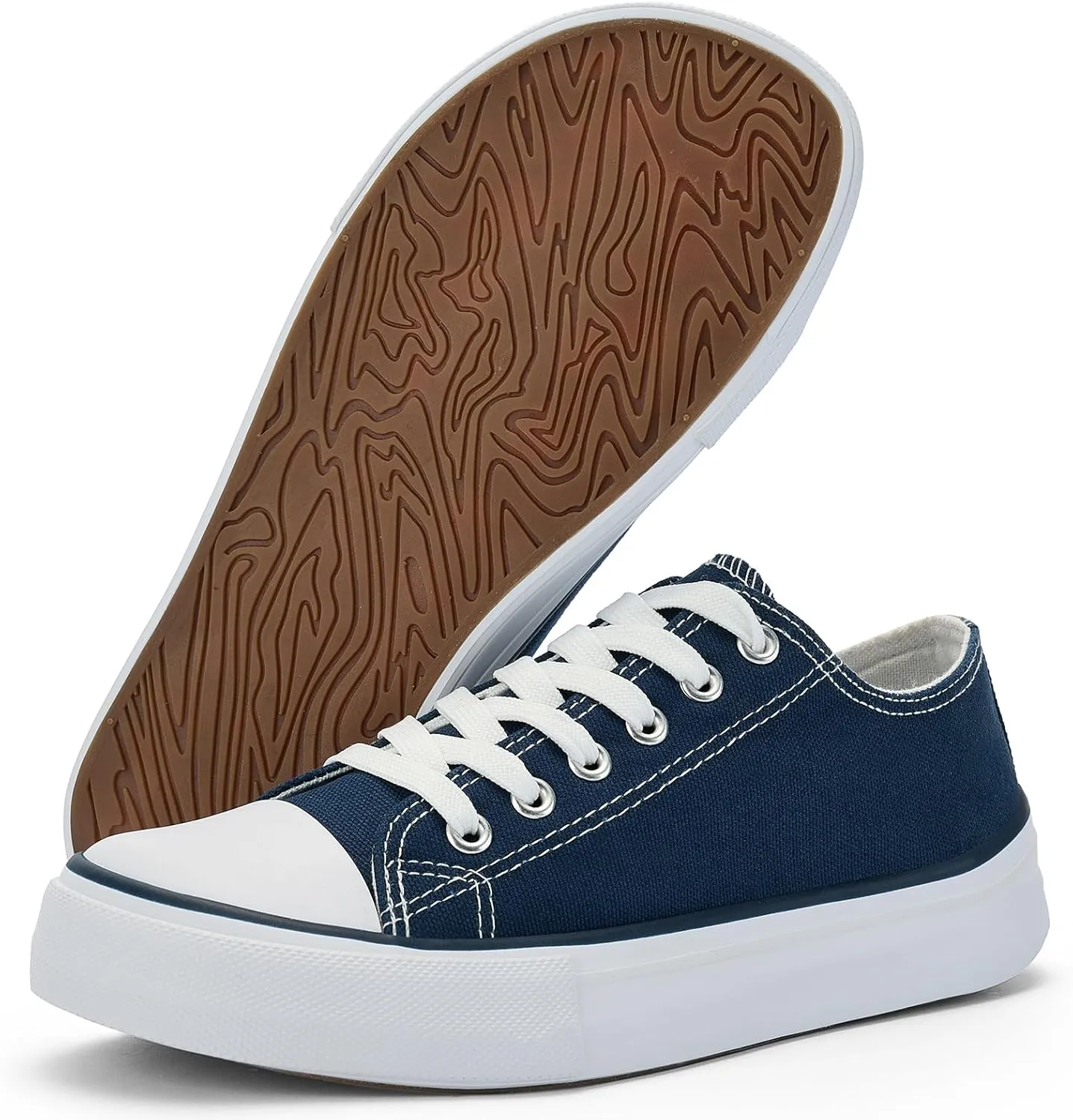 Women's Canvas Tennis Casual Walking for Women Fashion Sneaker Wide Toe Shoes