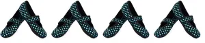 Women's Classic, Black with Blue Polka Dots, Large (Pack of 2)