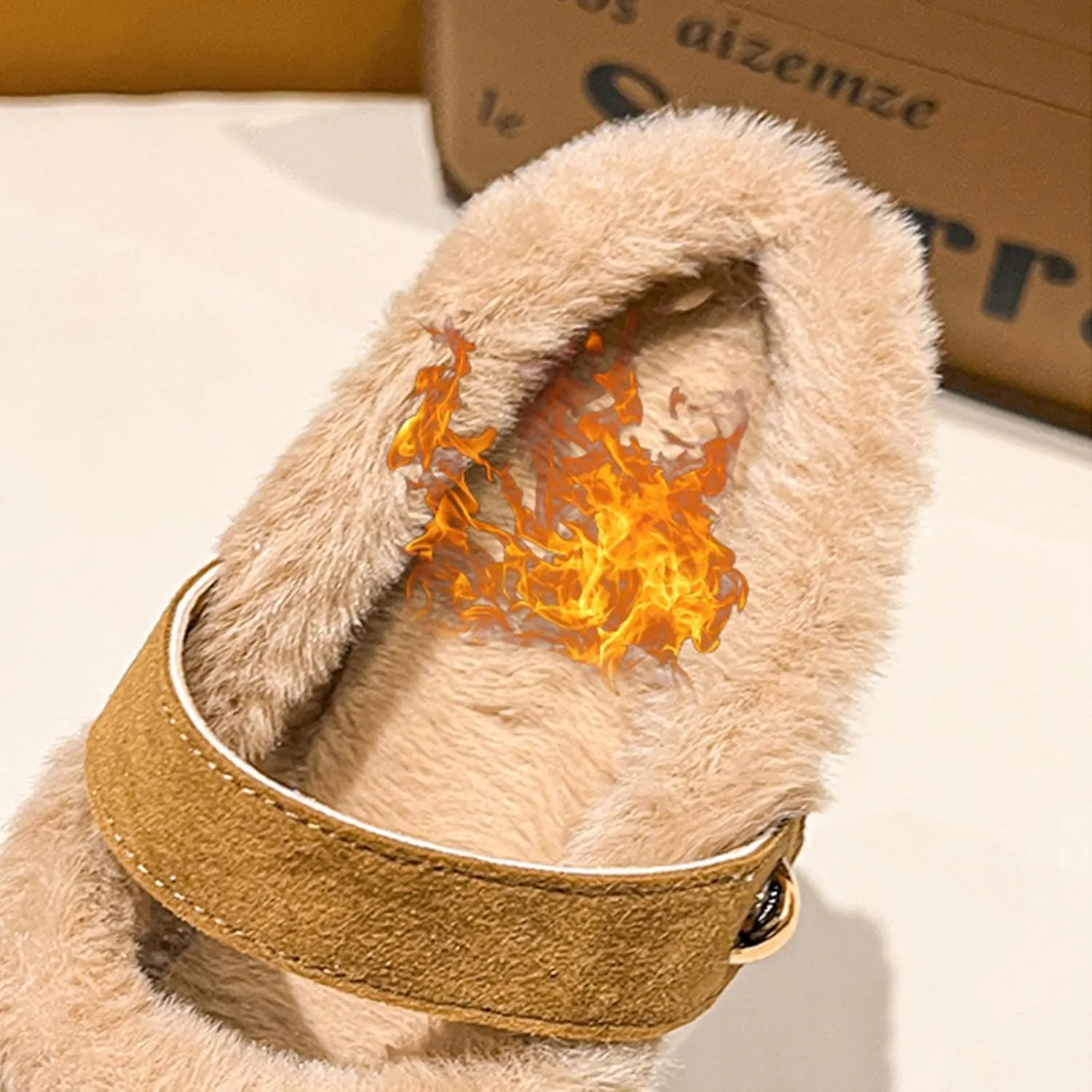 Women's Fur Lined Clogs Lady Suede Cork Clogs Slip On Wedge Clogs Winter Warm Fuzzy Platform Clogs Slippers