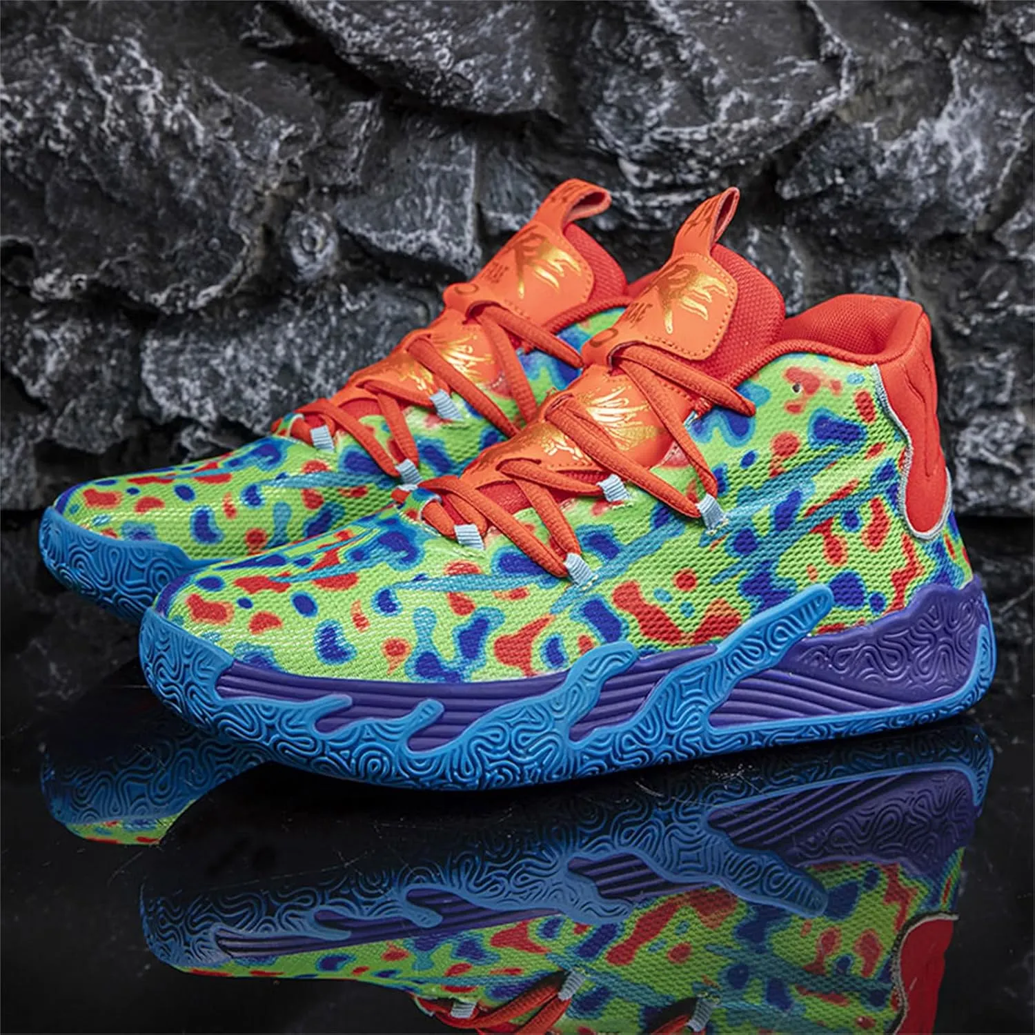 Womens Lightweight Lace Up High Top Fashion Basketball Shoes Soft Non-Slip Running Tennis Volleyball Sneakers Classic Sports Shoes