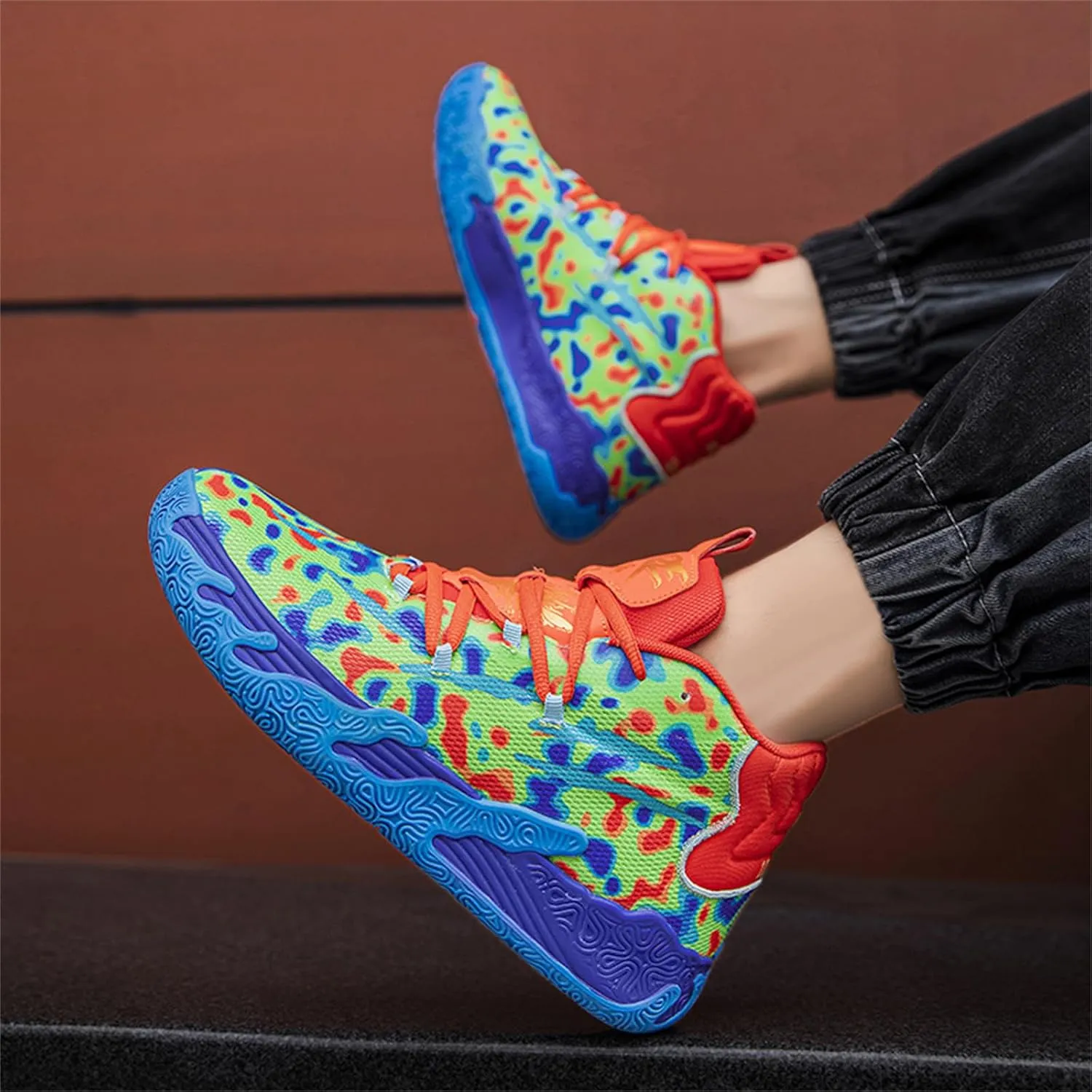 Womens Lightweight Lace Up High Top Fashion Basketball Shoes Soft Non-Slip Running Tennis Volleyball Sneakers Classic Sports Shoes