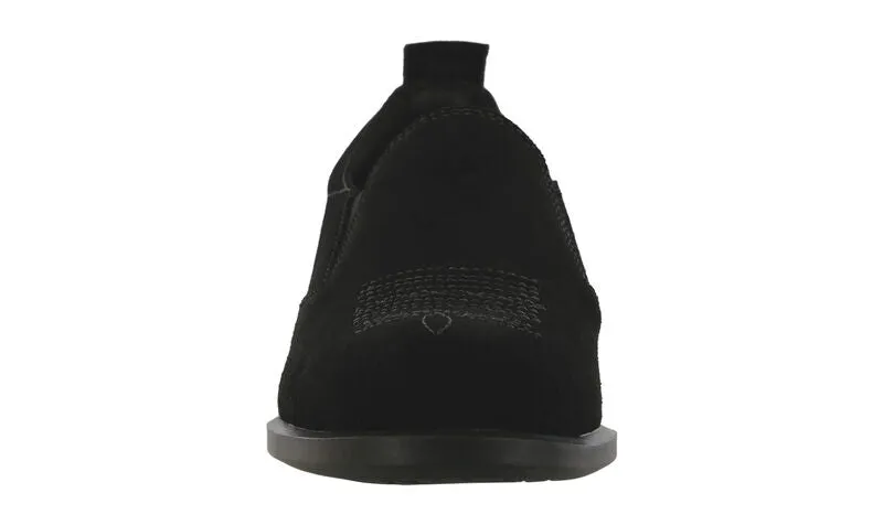 Women's Saddle Oxford Dress Shoe in Black Suede