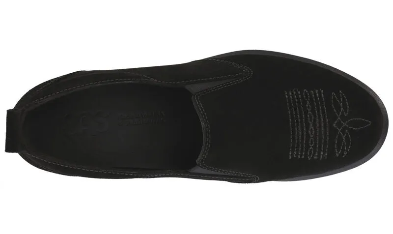 Women's Saddle Oxford Dress Shoe in Black Suede