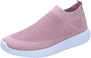 Women's Slip On Walking Shoes Running Comfortable Non Slip Work Shoes Women High Top Casual Tennis Shoes Slip On Sneakers White Tennis Shoe White Loafers