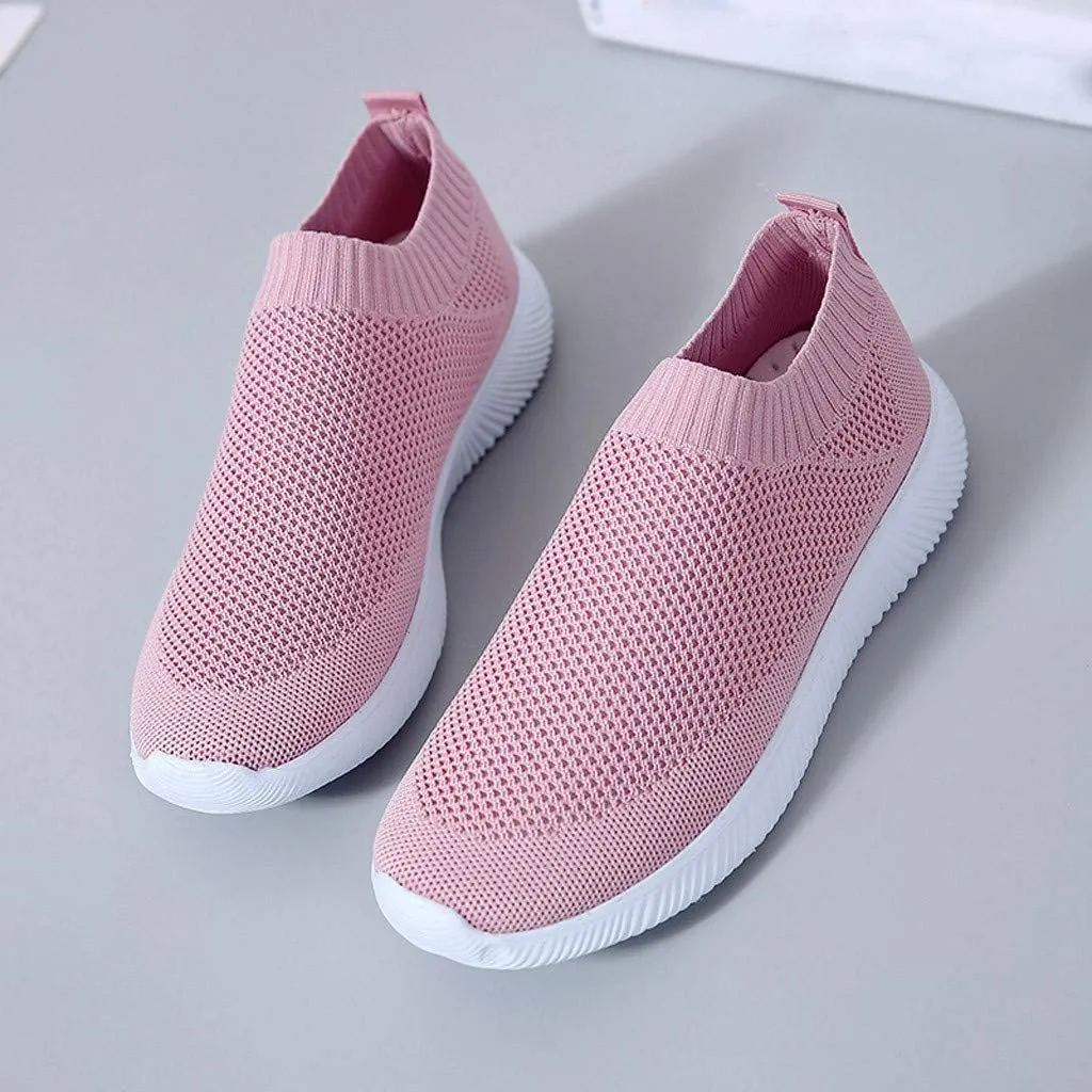 Women's Slip On Walking Shoes Running Comfortable Non Slip Work Shoes Women High Top Casual Tennis Shoes Slip On Sneakers White Tennis Shoe White Loafers