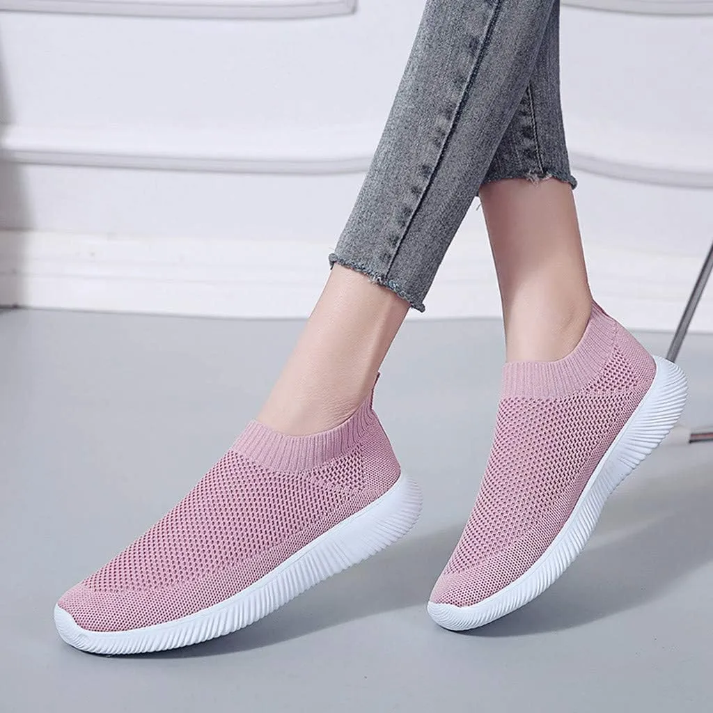 Women's Slip On Walking Shoes Running Comfortable Non Slip Work Shoes Women High Top Casual Tennis Shoes Slip On Sneakers White Tennis Shoe White Loafers