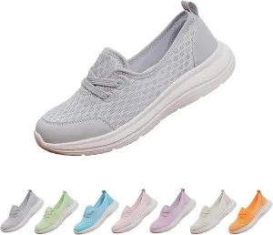 Women's Soft Sole Mesh Comfort Orthopedic Shoes - 2024 New Comfortable Mesh Walking Shoes, Low Top Orthopedic Slip on Shoes for Women, Breathable Mesh Arch Support Casual Shoes for Women