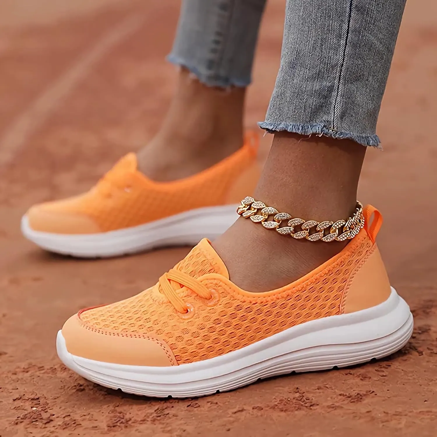 Women's Soft Sole Mesh Comfort Orthopedic Shoes - 2024 New Comfortable Mesh Walking Shoes, Low Top Orthopedic Slip on Shoes for Women, Breathable Mesh Arch Support Casual Shoes for Women