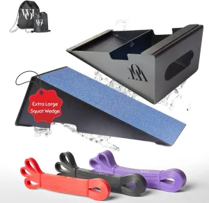 WOU Squat Wedges - Metal Slant Board for Squats, Calf Stretcher, Heel Elevated Squat Wedge, Weightlifting Squat Wedge Block, Calf Raise Block, Improve Strength Performance Mobility Balance