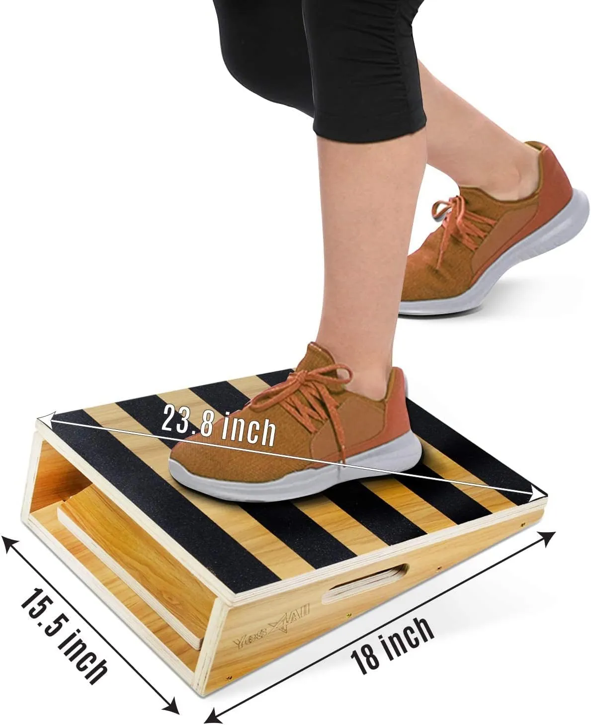 Yes4All Professional Incline Board, Slant Board Calf Stretching, Squat Wedge and Anti-Slip Surface, Extra Side-Handle Design