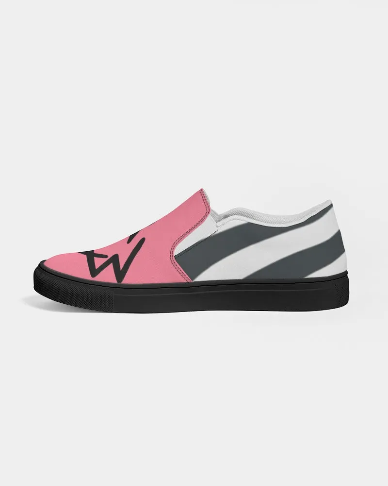 Zebra Men's Slip-On Canvas Shoe - Black