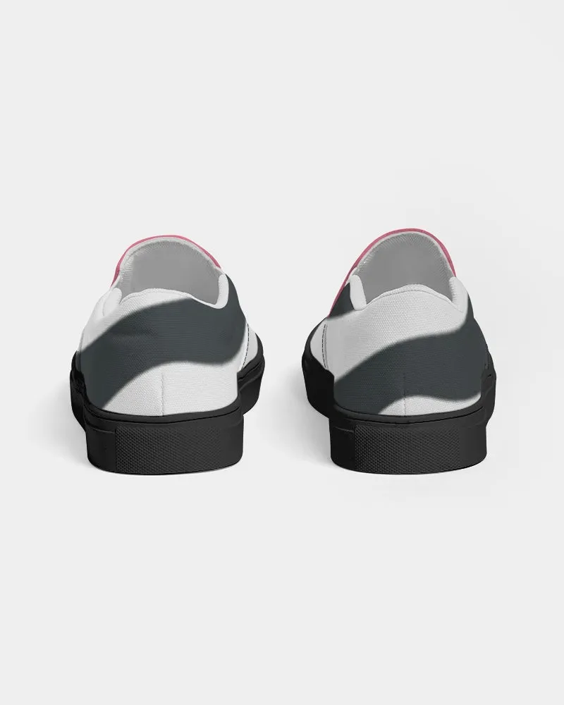 Zebra Men's Slip-On Canvas Shoe - Black