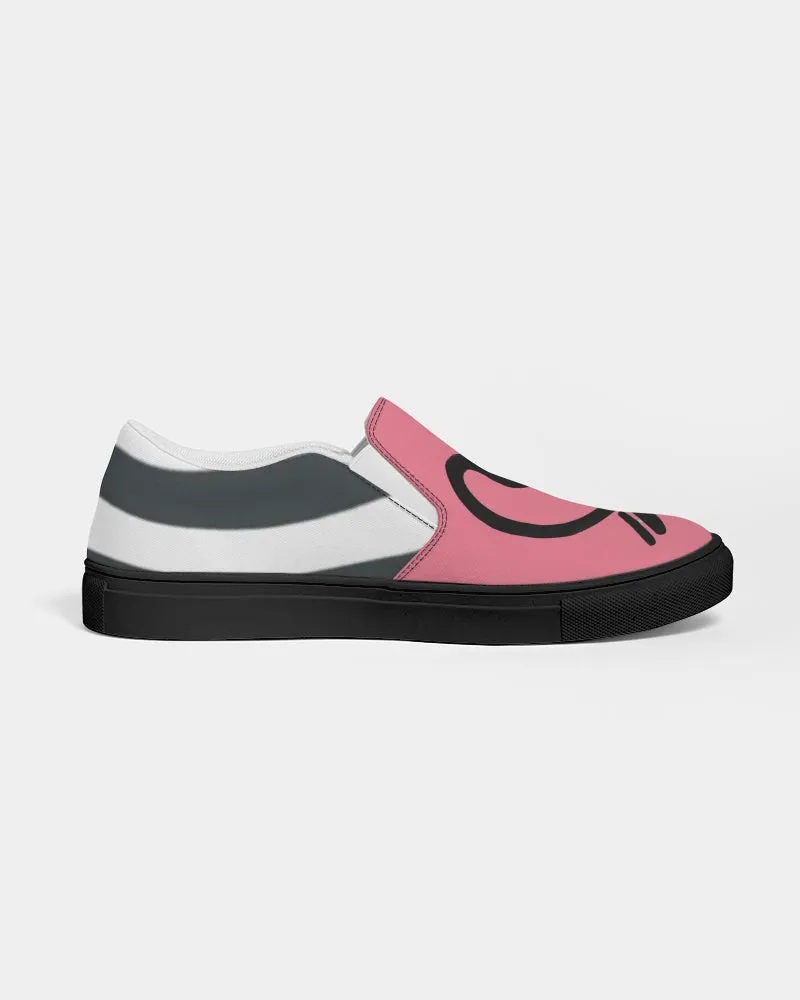 Zebra Men's Slip-On Canvas Shoe - Black